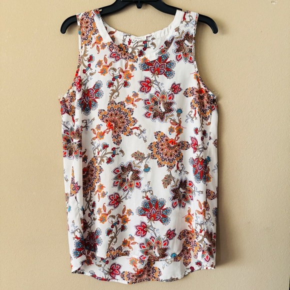Pleione Anthropologie Floral Sleeveless Women's Top Size S - Picture 1 of 8
